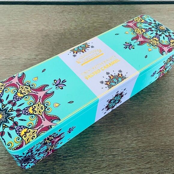 Decorative Boho Print Tin Lidded Trinket Storage Container - Picture 1 of 4